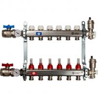 Коллекторная группа Stout 6 выходов с расходомерами